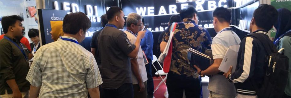 abcMix LED Signages Showed at Indonesia Building Materials Exhibition at Jakarta on June, 2019