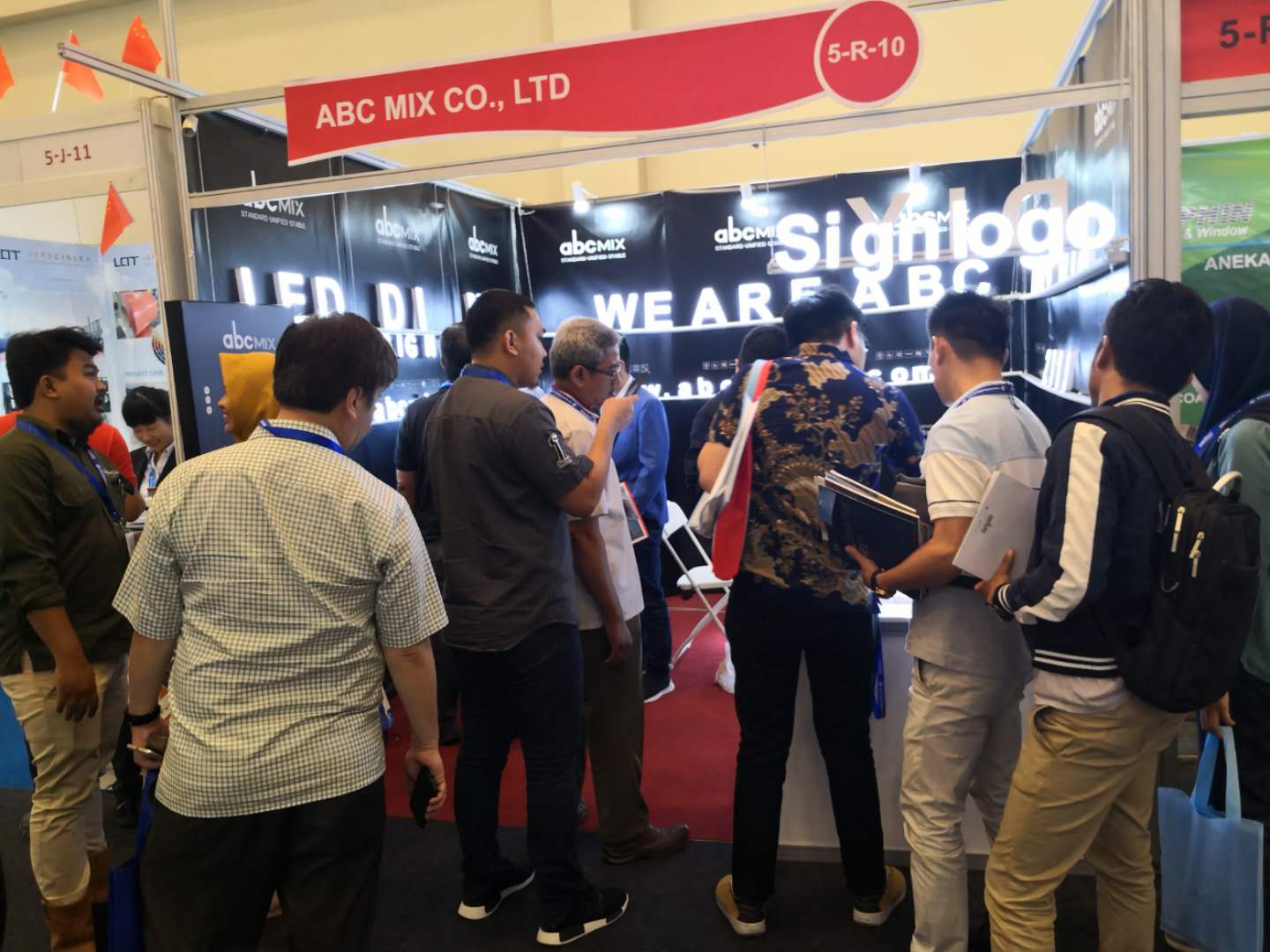 abcMix LED Signages Showed at Indonesia Building Materials Exhibition at Jakarta on June, 2019